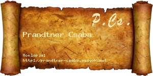 Prandtner Csaba névjegykártya
